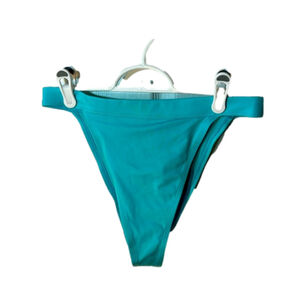 H&M Women’s Size Medium Turquoise High-Waisted Swim Bottom – NWT, Recycled Poly